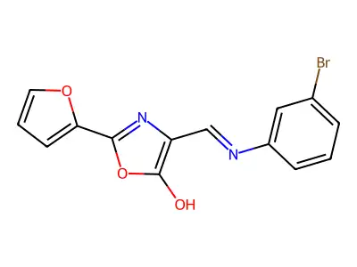 4-[(3-bromoanilino)methylene]-2-(2-furyl)-1,3-oxazol-5(4H)-one structure