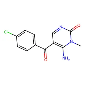 2(1H)-Pyrimidinone, 6-amino-5-(4-chlorobenzoyl)-1-methyl- structure