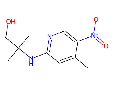 2-({5-Nitro-4-methyl-2-pyridinyl}amino)-2-methyl-1-propanol structure
