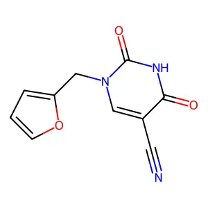 1-(Furan-2-ylmethyl)-2,4-dioxo-1,2,3,4-tetrahydropyrimidine-5-carbonitrile structure