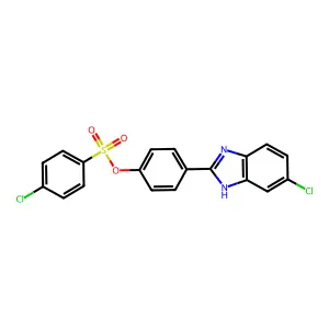 4-(5-chloro-1H-benzimidazol-2-yl)phenyl 4-chlorobenzenesulfonate structure