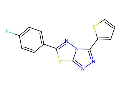 6-(4-Fluorophenyl)-3-(2-thienyl)[1,2,4]triazolo[3,4-b][1,3,4]thiadiazole structure