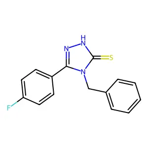 4-benzyl-5-(4-fluorophenyl)-4H-1,2,4-triazole-3-thiol structure