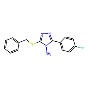 5-(4-Fluorophenyl)-3-(phenylmethylthio)-1,2,4-triazole-4-ylamine structure