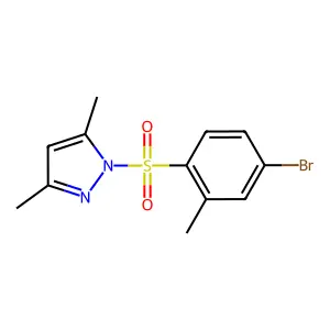 1-[(4-bromo-2-methylphenyl)sulfonyl]-3,5-dimethyl-1H-pyrazole structure
