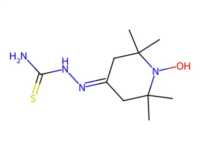 [(1-Hydroxy-2,2,6,6-tetramethylpiperidin-4-ylidene)amino]thiourea structure