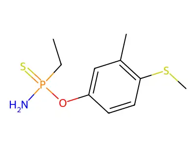 Phosphonamidothioic acid, ethyl-, 4-(methylthio)-m-tolyl ester structure