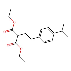 Diethyl (4-isopropylphenethyl)malonate structure