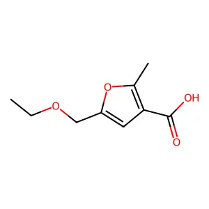 5-(Ethoxymethyl)-2-methylfuran-3-carboxylic acid structure