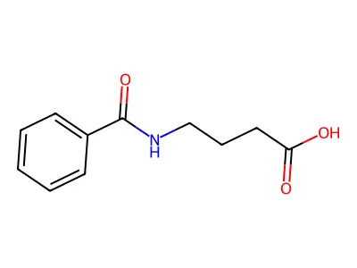 4-(苯甲酰氨基)丁酸 structure