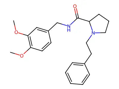 N-[(3,4-Dimethoxyphenyl)methyl]-1-(2-phenylethyl)pyrrolidine-2-carboxamide structure