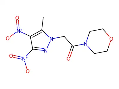 2-(5-Methyl-3,4-dinitropyrazol-1-yl)-1-morpholin-4-ylethanone structure