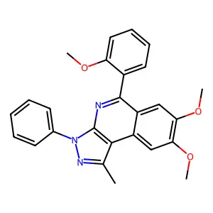 7,8-dimethoxy-5-(2-methoxyphenyl)-1-methyl-3-phenyl-3H-pyrazolo[3,4-c]isoquinoline structure