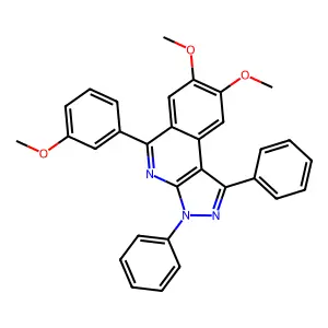7,8-Dimethoxy-5-(3-methoxyphenyl)-1,3-diphenylpyrazolo[3,4-c]isoquinoline structure
