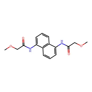 2-methoxy-N-[5-[(2-methoxyacetyl)amino]naphthalen-1-yl]acetamide structure