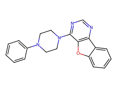 4-(4-Phenylpiperazin-1-yl)-[1]benzofuro[3,2-d]pyrimidine structure