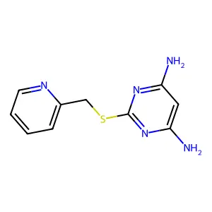 2-((Pyridin-2-ylmethyl)thio)pyrimidine-4,6-diamine structure