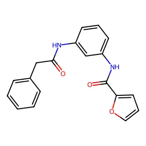 N-[3-[(2-phenylacetyl)amino]phenyl]furan-2-carboxamide structure