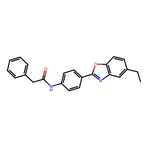 N-[4-(5-ethyl-1,3-benzoxazol-2-yl)phenyl]-2-phenylacetamide structure