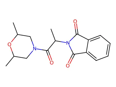 2-[1-(2,6-Dimethylmorpholin-4-yl)-1-oxopropan-2-yl]isoindole-1,3-dione structure