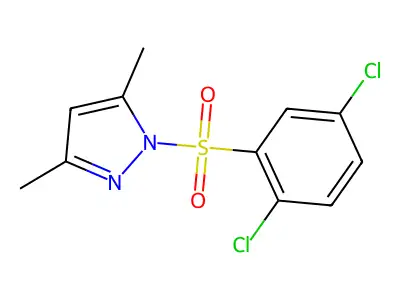 1-[(2,5-dichlorophenyl)sulfonyl]-3,5-dimethyl-1H-pyrazole structure