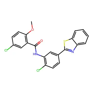 N-[5-(1,3-benzothiazol-2-yl)-2-chlorophenyl]-5-chloro-2-methoxybenzamide structure