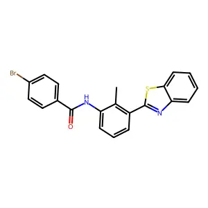 N-[3-(1,3-benzothiazol-2-yl)-2-methylphenyl]-4-bromobenzamide structure