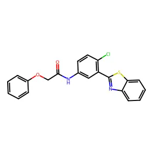 N-[3-(1,3-benzothiazol-2-yl)-4-chlorophenyl]-2-phenoxyacetamide structure
