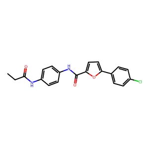 5-(4-chlorophenyl)-N-[4-(propanoylamino)phenyl]furan-2-carboxamide structure