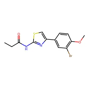 N-[4-(3-bromo-4-methoxyphenyl)-1,3-thiazol-2-yl]propanamide structure