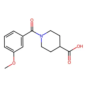 1-(3-Methoxybenzoyl)piperidine-4-carboxylic acid structure