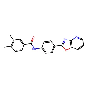 3,4-dimethyl-N-[4-([1,3]oxazolo[4,5-b]pyridin-2-yl)phenyl]benzamide structure