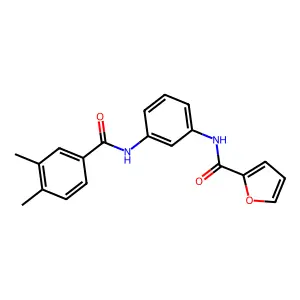 N-{3-[(3,4-dimethylbenzoyl)amino]phenyl}-2-furamide structure