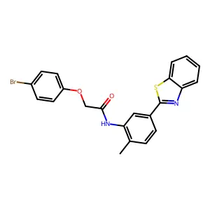 N-[5-(1,3-benzothiazol-2-yl)-2-methylphenyl]-2-(4-bromophenoxy)acetamide structure