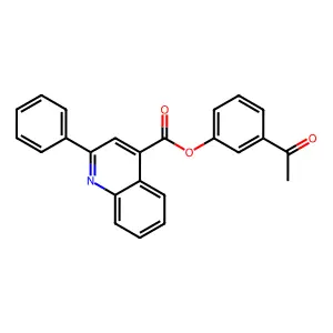 3-Acetylphenyl 2-phenyl-4-quinolinecarboxylate structure