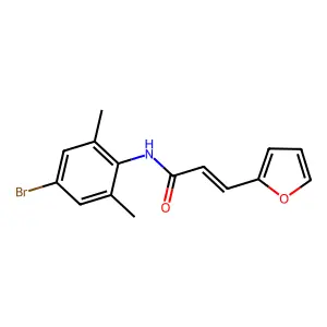 (E)-N-(4-bromo-2,6-dimethylphenyl)-3-(furan-2-yl)prop-2-enamide structure