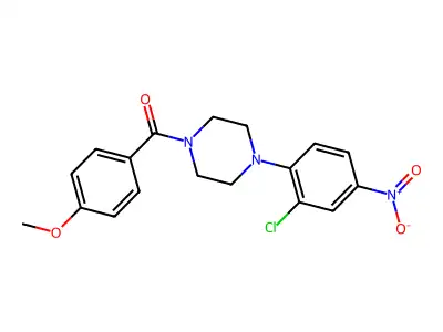 [4-(2-Chloro-4-nitrophenyl)piperazin-1-yl]-(4-methoxyphenyl)methanone structure