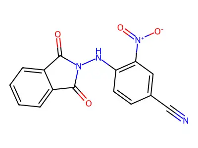 4-[(1,3-Dioxoisoindol-2-yl)amino]-3-nitrobenzonitrile structure