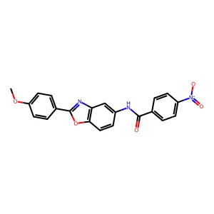 N-[2-(4-methoxyphenyl)-1,3-benzoxazol-5-yl]-4-nitrobenzamide structure