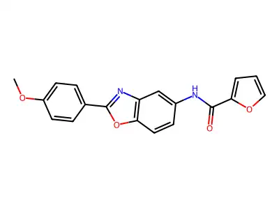 N-[2-(4-methoxyphenyl)-1,3-benzoxazol-5-yl]-2-furamide structure