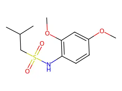 N-(2,4-dimethoxyphenyl)-2-methylpropane-1-sulfonamide structure