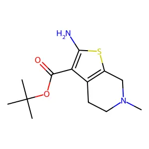 tert-butyl 2-amino-6-methyl-4H,5H,6H,7H-thieno(2,3-c)pyridine-3-carboxylate structure