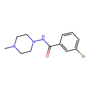 3-bromo-N-(4-methyl-1-piperazinyl)benzamide structure