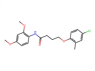 4-(4-chloro-2-methylphenoxy)-N-(2,4-dimethoxyphenyl)butanamide structure