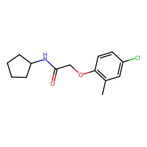 2-(4-chloro-2-methylphenoxy)-N-cyclopentylacetamide structure