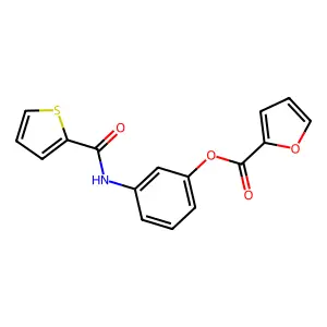 3-[(2-Thienylcarbonyl)amino]phenyl 2-furoate structure