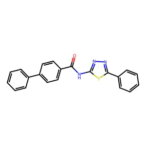 N-(5-phenyl-1,3,4-thiadiazol-2-yl)-[1,1'-biphenyl]-4-carboxamide structure