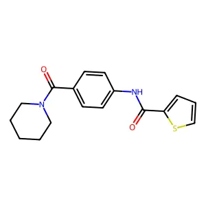N-[4-(piperidine-1-carbonyl)phenyl]thiophene-2-carboxamide structure