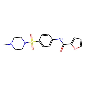 N-{4-[(4-methyl-1-piperazinyl)sulfonyl]phenyl}-2-furamide structure