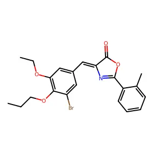 4-(3-bromo-5-ethoxy-4-propoxybenzylidene)-2-(2-methylphenyl)-1,3-oxazol-5(4H)-one structure